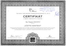 Náhled dokladu – Certifikát – účetní asistent